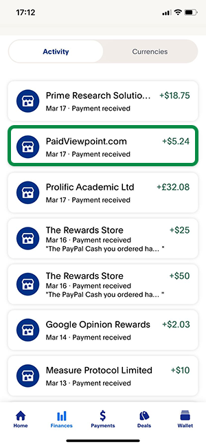 Paid Viewpoint PayPal Payout