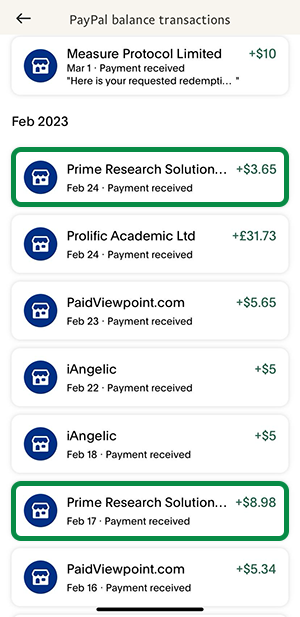 Cloud Research Prime Research Solutions Paypal Payout
