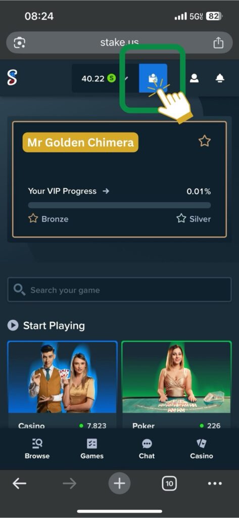Collecting Daily Stake Rewards - Click Wallet