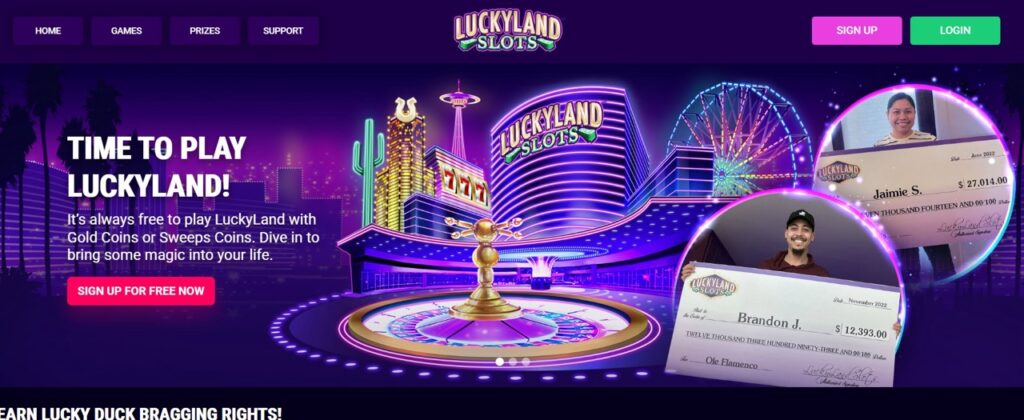Luckyland Slots Home Page
