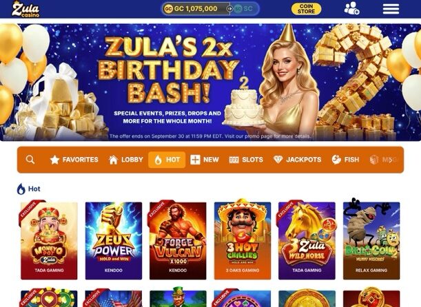 Zula Casino Home Page