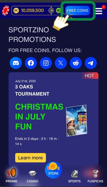 Sportzino - Free Coins